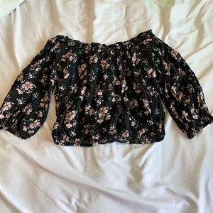 Forever 21 Floral Off the Shoulder Blouse